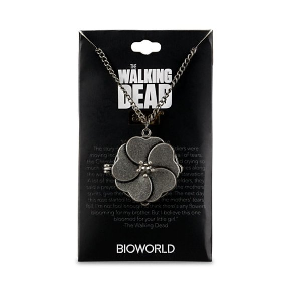 The Walking Dead Cherokee Rose Mirror Locket Necklace NWT - Picture 1 of 2